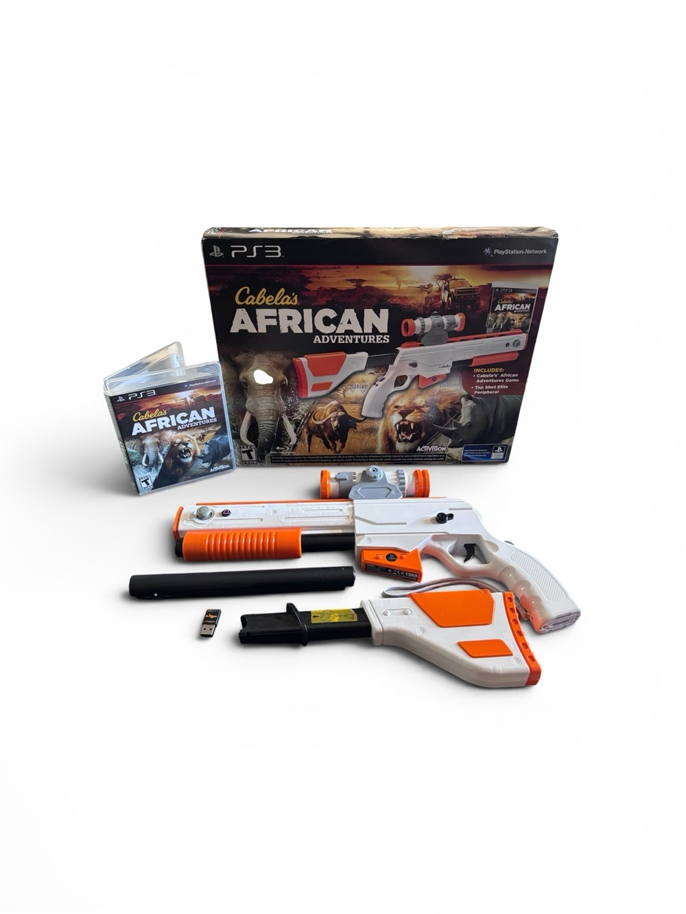 Cabela's African Adventures PS3 Light Gun Set in White and Orange